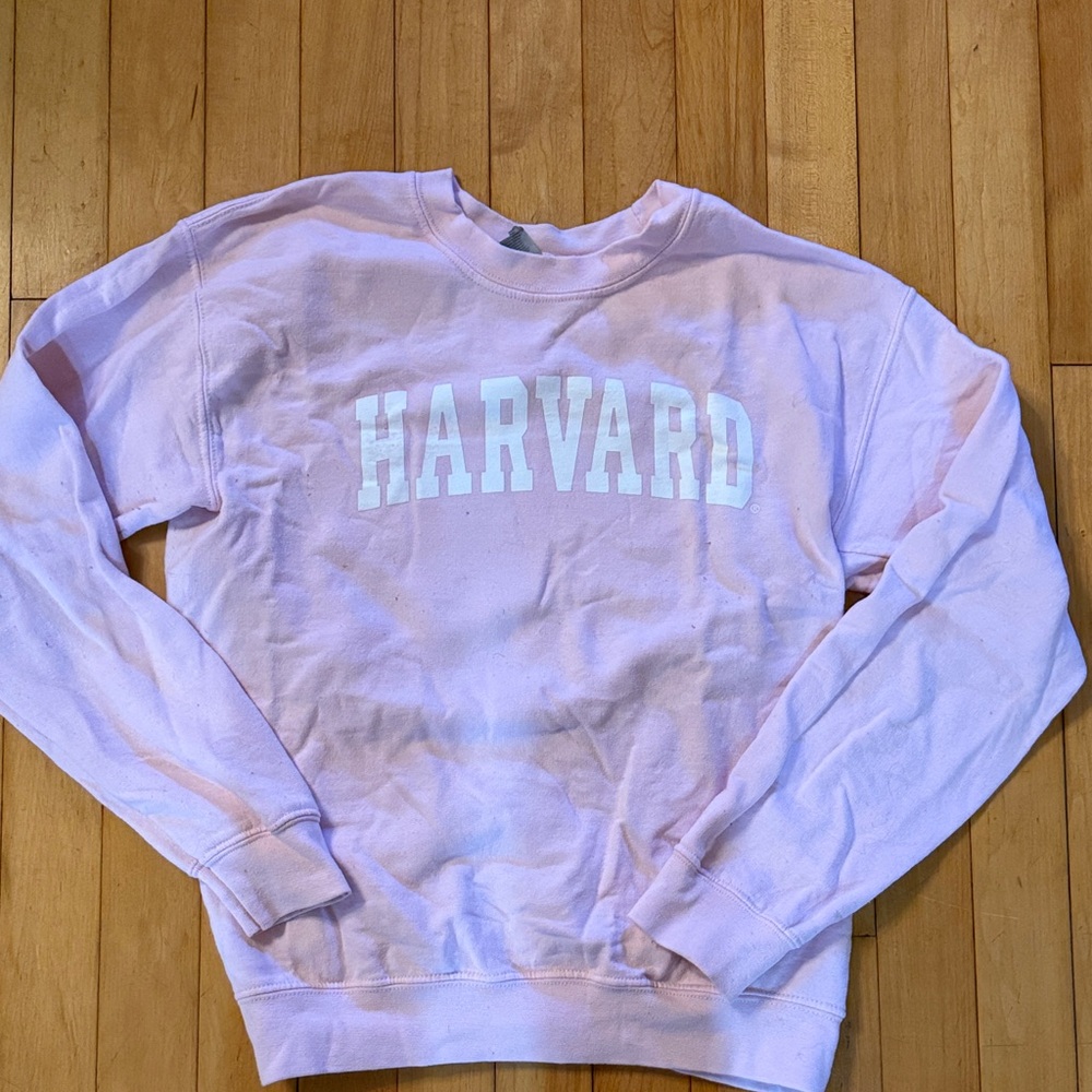 Pink Harvard CrewNeck Women's Sweater